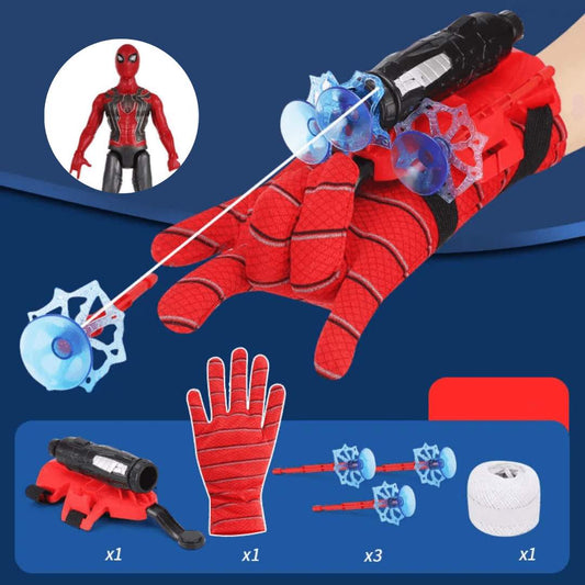 Guante Lanzador de Telarañas de Spiderman + Figura de Acción Articulada